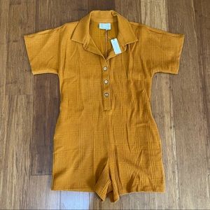 NWT Saturday Sunday Collared Romper M